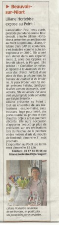 21 05 2014 Beauvoir Point I article du journal